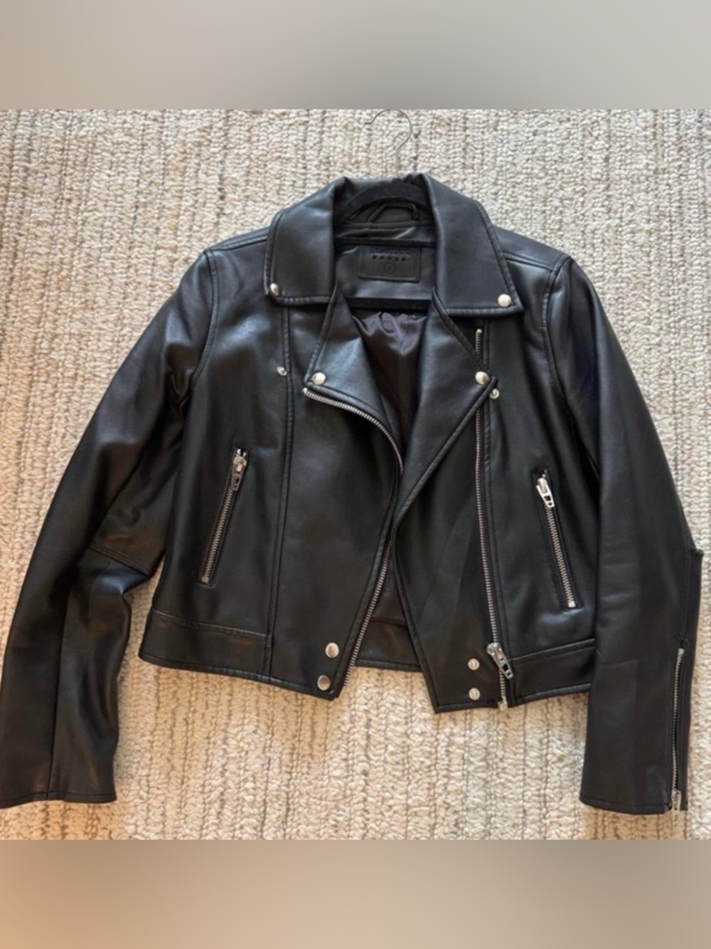 Black Leather Moto Jacket